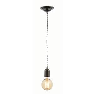 Inlight Twisted Nickel Black Dimmable Cable Pendant Light - 42W E27