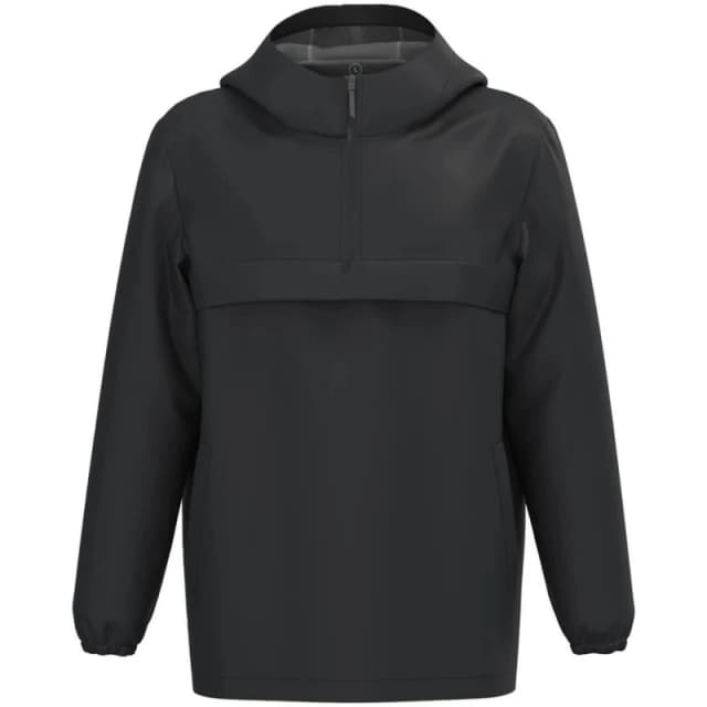 Native Spirit Mens Waterproof Quarter Zip Windbreaker in Black Size: Large Black Male L