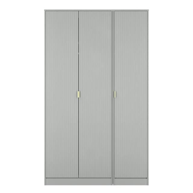 Ready Assembled 2 U Denver 3 Door Robe (Ready Assembled) in Grey Size: Large Grey Unisex Large