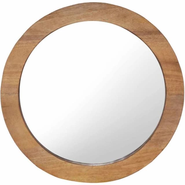 VIDAXL Wall Mirror 60cm Teak Round Vidaxl 8719883911014