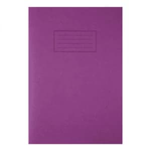 Silvine Exercise Book A4, Ruled with Margin 80 Pages - Purple (10 Pack)