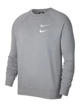 Nike Sportswear Swoosh Crew - Grey/White
