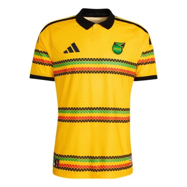 adidas Mens Jamaica Authentic Home Shirt 2026 Gold/Green male M