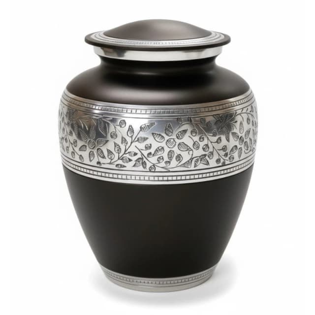 Star Aluminum Speckled Cremation Urn Grey unisex One Size
