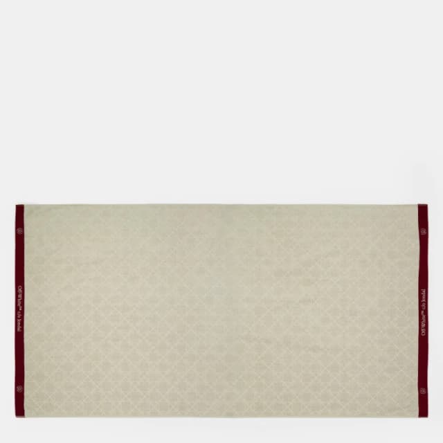 Off White Towels Beige/Red unisex Beach Towl