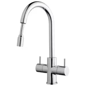 Wickes Kisdon Monobloc Pull Out Kitchen Sink Mixer Tap - Chrome