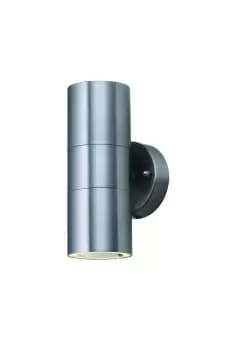 Dual Outdoor Up Down Wall 2 Light Cast Aluminium IP44 GU10