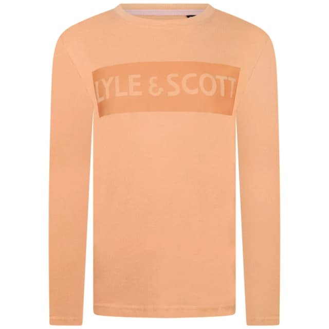 Lyle and Scott Logo Long Sleeve T-Shirt Juniors - Orange Orange 7 - 8 Years