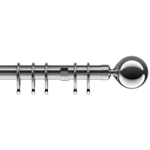 Speedy Cantata Curtain Pole, 400cm, Chrome