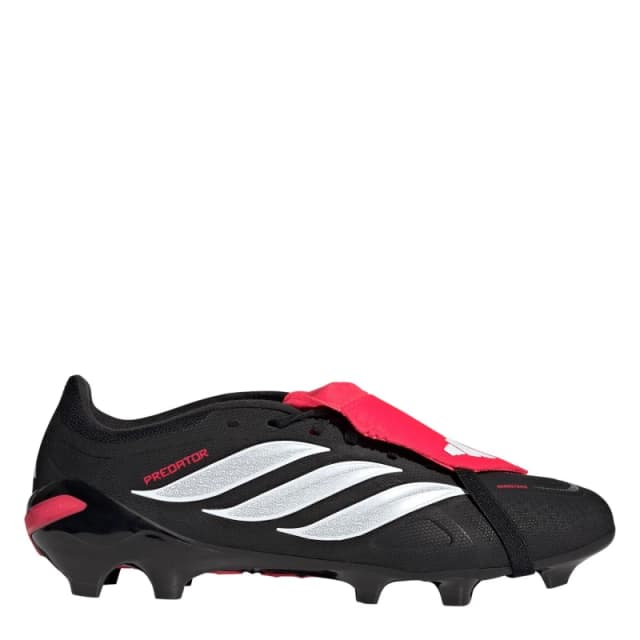 adidas Predator Fold-Over Tongue League Firm Ground Football Boots Mens Black/Red male 10.5(45.3)