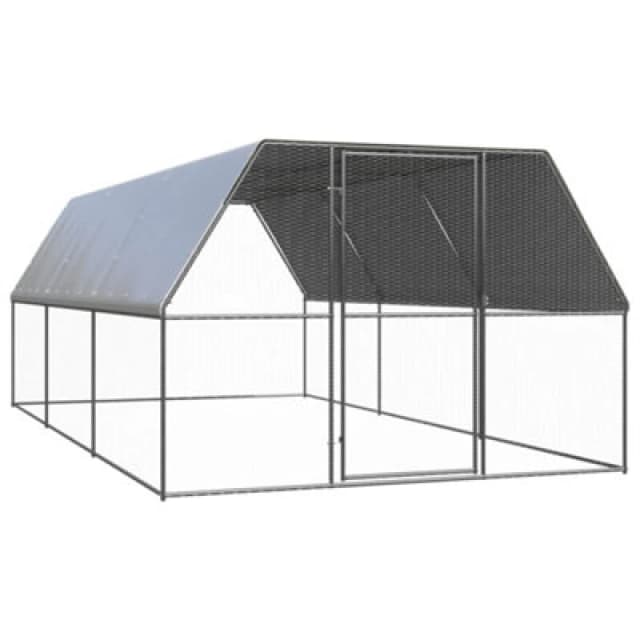 VIDAXL Outdoor Chicken Cage 3x6x2 m Galvanised Steel Vidaxl 8720845682590