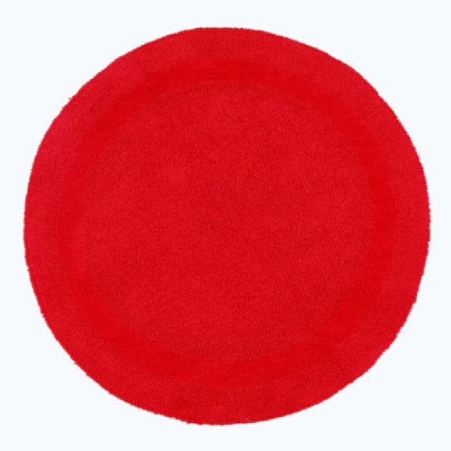 Homescapes Luxury Reversible Round Bath Mat - Red