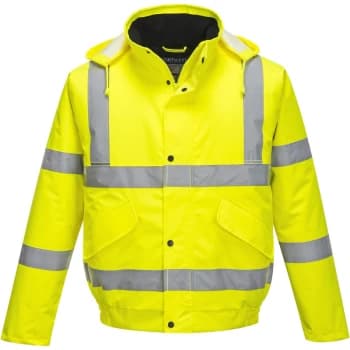 S463 -sz 5XL YELLOW Hi-Vis Bomber Jacket Safety Reflective Road - Portwest