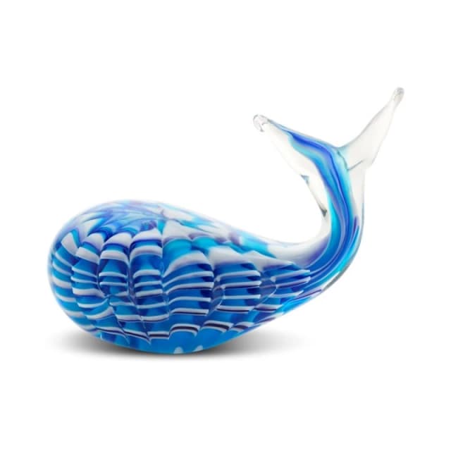 Objets d'Art Glass Figurine - Blue Whale Multi unisex