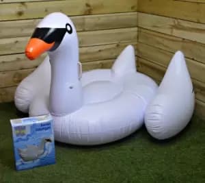 170x100x95CM Swan Lounger PVC Handles Pool Swimming Kid's Inflatable