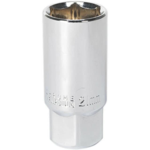 Loops 21mm Spark Plug Socket - 1/2 Inch Sq Drive - Chrome Vanadium Steel - Magnetic Metallics