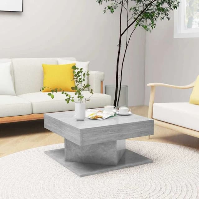 VIDAXL Coffee Table Concrete Grey 57x57x30cm Engineered Wood Vidaxl 8720286607121