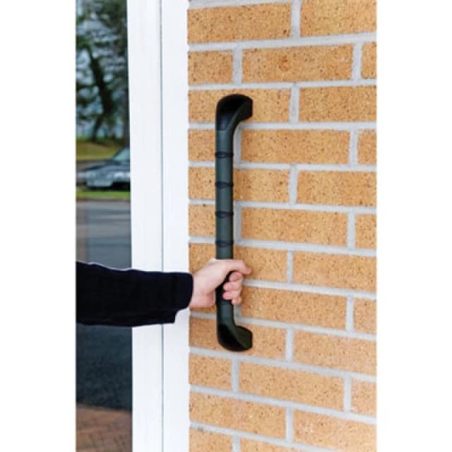 Loops 18" Outdoor Grab Bar - Non Slip Ribbed Finish Grip - Weather Resistant Multi