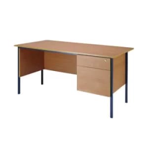 Serrion Rectangular 2 Drawer Pedestal Desk 1800x750x730mm Beech KF838790