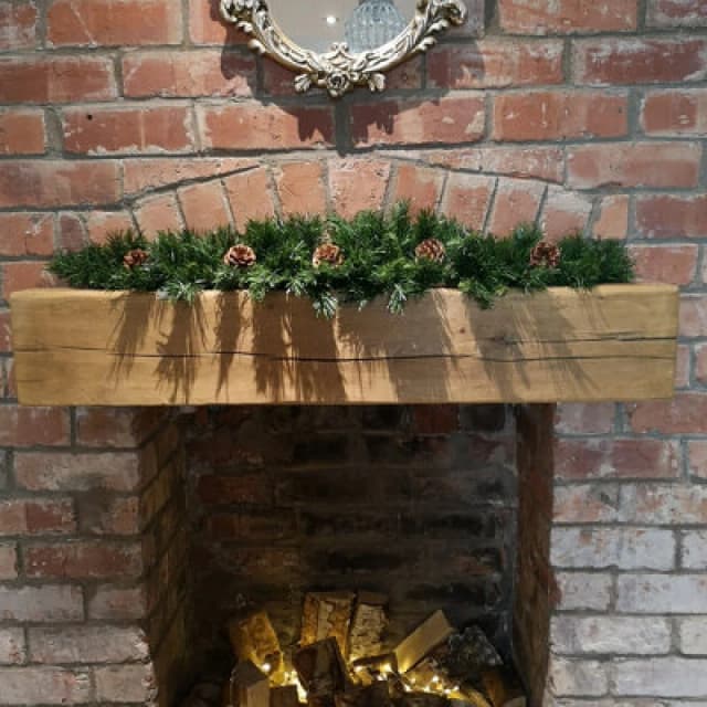 Samuel Alexander 90cm Deluxe Snow Time Princess Green Garland Swag 108 Tips With 5 Pine Cones Green