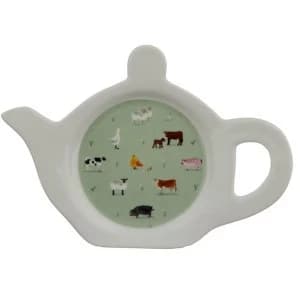 Willow Farm Porcelain Teapot Shaped Tea Bag Dish