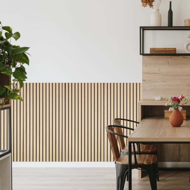 Fuse Acoustic Wall Panels Acoustic Wooden Wall Panel in Natural Oak, 1.2m x 0.6m in Brown Brown Unisex