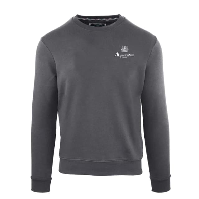 Aquascutum Mens Roundnk Sweat Crew Sweatshirt Antracite male Small
