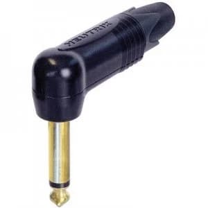 Neutrik NP2RX-B 6.35mm audio jack Plug, right angle Number of pins: 2 Mono Black