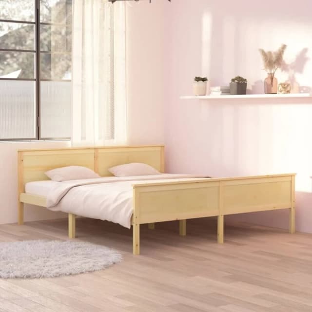 VIDAXL Bed Frame without Mattress Solid Wood Pine 180x200cm Super King Vidaxl 8720286579374