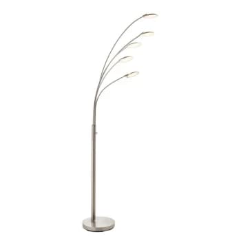 Endon Fynn - LED 5 Light Floor Lamp Satin Nickel Plate