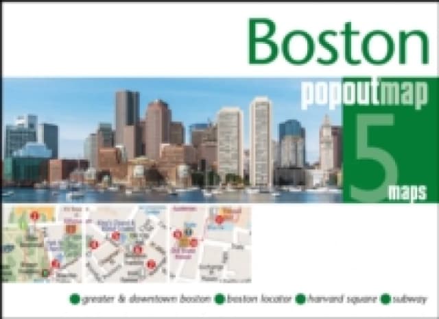Boston PopOut Map Sheet map, folded