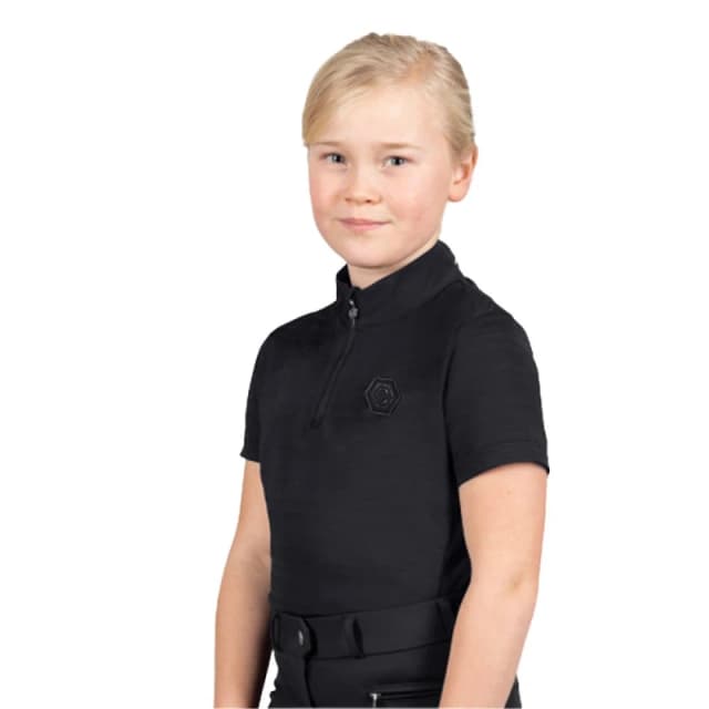 Coldstream Next Generation Hamilton Sparkle Sports Top in Black Size: 11-12 Years Black Unisex 11-12 Years