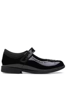 Clarks Kid Magic Step Mary Jane School Shoe - Black Patent, Size 10 Younger