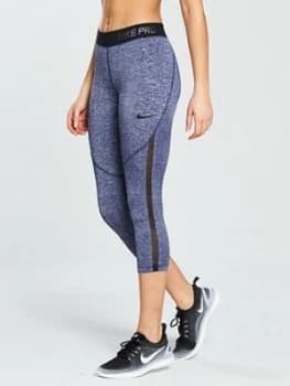 Nike Training Pro HyperCool Shine Capri Blue Size XS Women