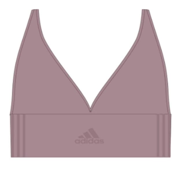 adidas Sport Active Seamless Micro Stretch Long Line Plunge Bra - Purple Purple 14