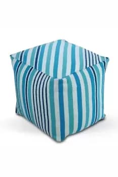 Stripe Cube Square Footstool