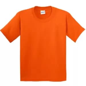 Gildan Childrens Unisex Soft Style T-Shirt (M) (Orange)