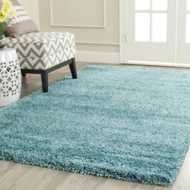 Smart Living Smart Living Soft Fluffy 5cm Thick Pile Shaggy Area Rugs for Living Room, Bedroom in Duck Egg Blue Size: 60cm x 110cm Duck Egg Blue 60c