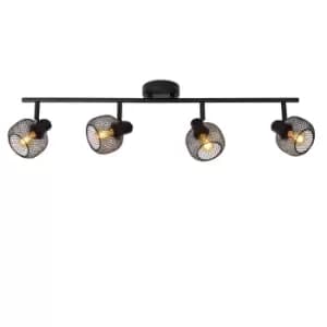 Maren Retro Ceiling Spotlight Bar - 4xE14 - Black
