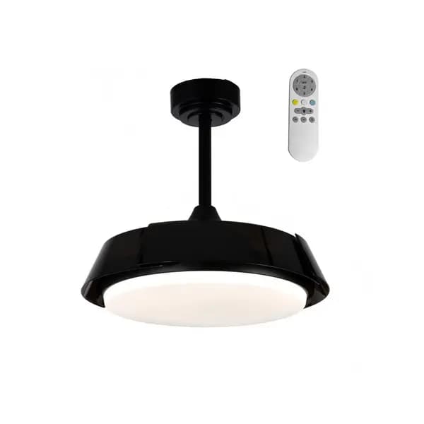 Batan SMART LED Ceiling Fan 35W 3200lm CCT Folding Blades Black