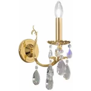 VICTORIA 2 crystal wall light 24K Gold 1 bulb Gold