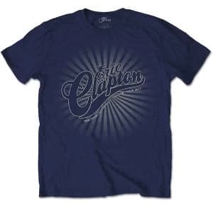 Eric Clapton - Logo Rays Unisex Large T-Shirt - Blue