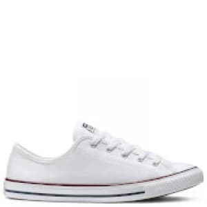 Converse Womens Chuck Taylor All Star Dainty Basic Canvas Ox Trainers - White/Red/Blue - UK 3 - White