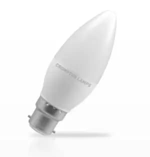 Crompton Lamps LED Candle 5.5W B22 Dimmable Cool White Opal (40W Eqv)