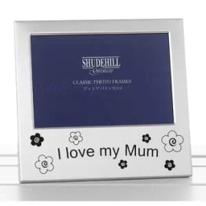 Satin Silver Occasion Frame Love Mum 5x3