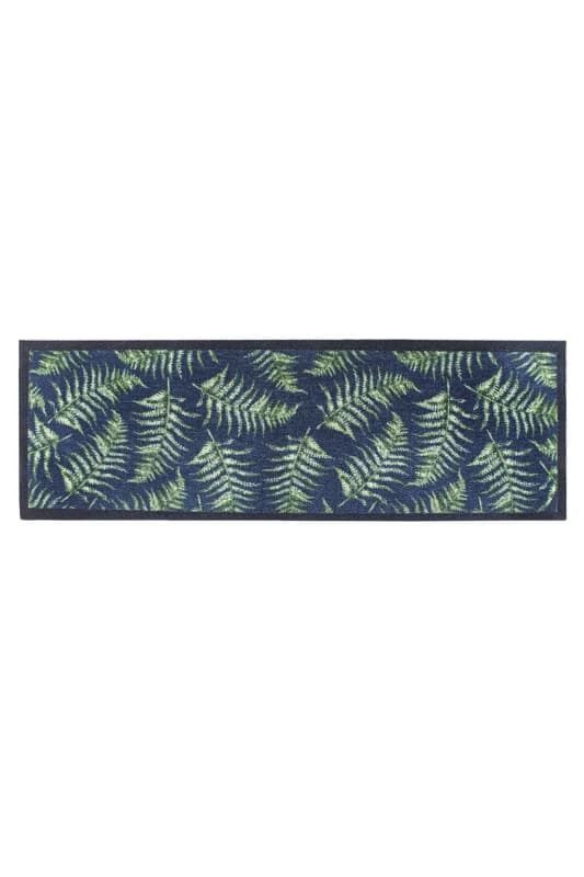 My Mat Washable Nylon Fern Leaves Indoor Mat Multi