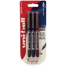 Uni-Ball UB-150 Eye Micro Fine Blister Assorted Pack 3 11236UB