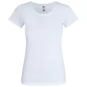 Clique Womens/Ladies Slub T-Shirt (M) (White)