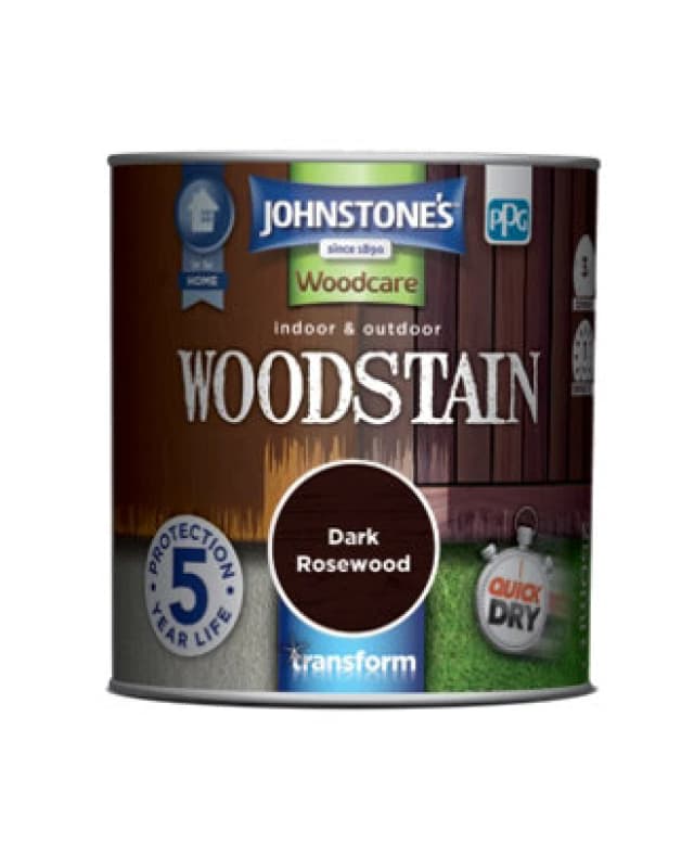 Johnstone's Indoor & Outdoor Woodstain Dark Rosewood - 250Ml