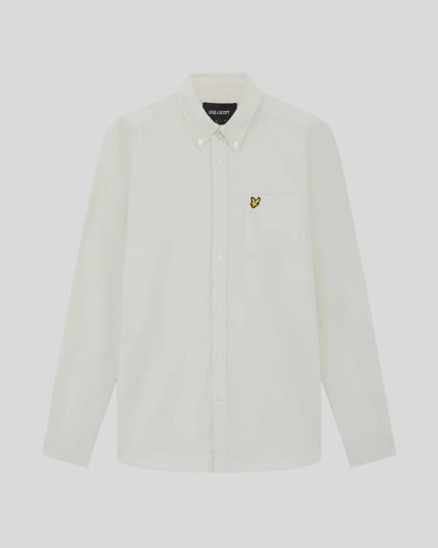 Lyle & Scott Mens Cotton Button Down Oxford Shirt in Grey